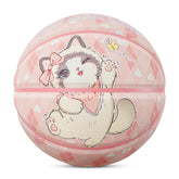 Kuangmi Cats Pattern Kids Pink Basketball – Junior Boys/Girls Indoor Outdoor Play